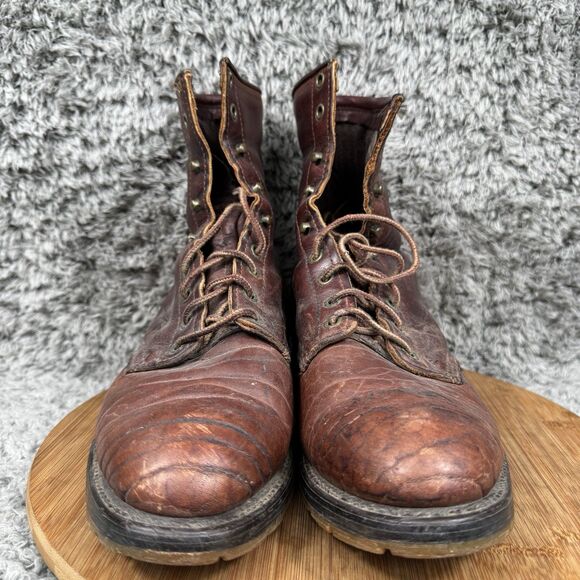 Double H Boots Men's 10 EE Lacer Leather Western Cowboy Work Vintage 9748 - Picture 3 of 11